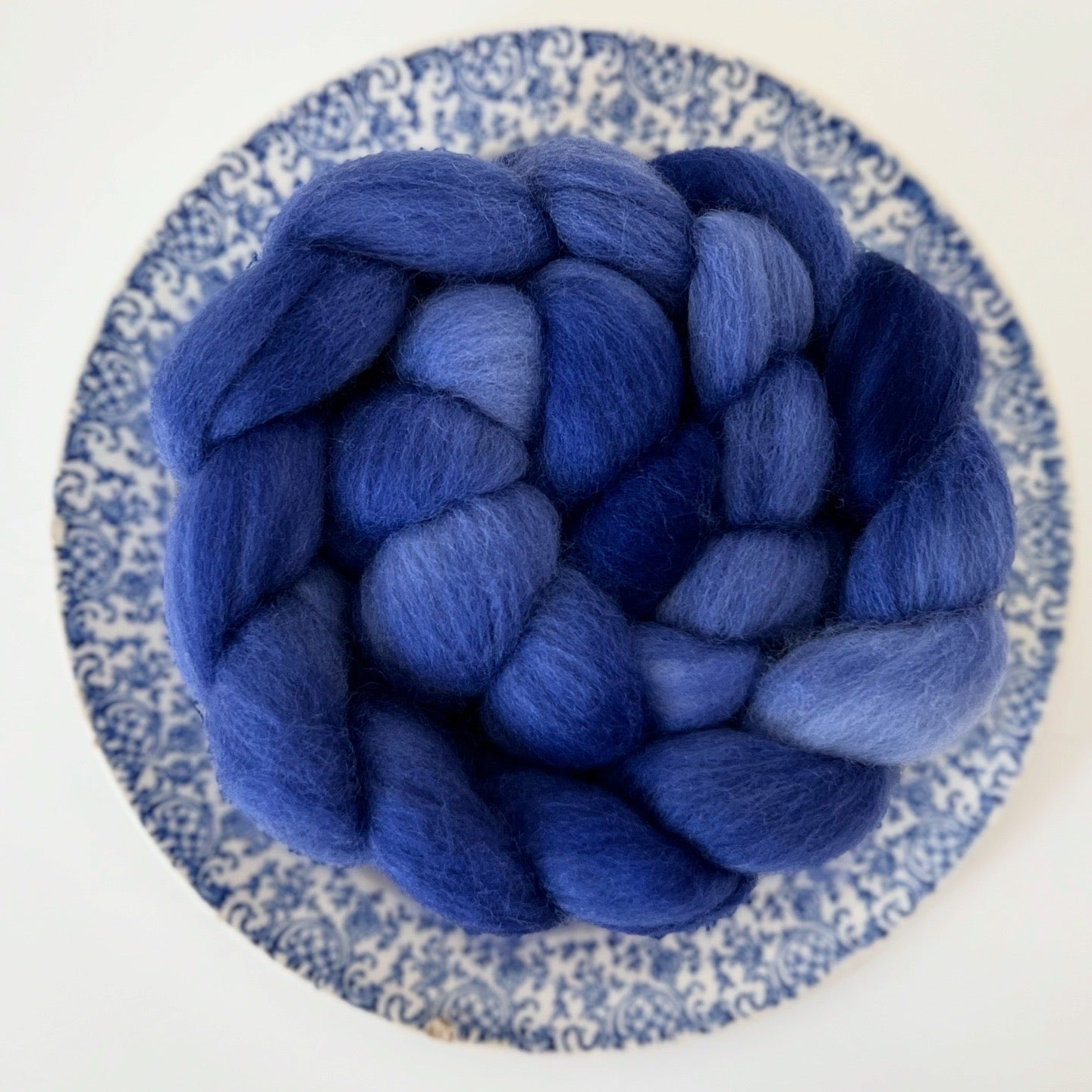 "Ocean Blue" 4 oz. Corriedale Combed Top