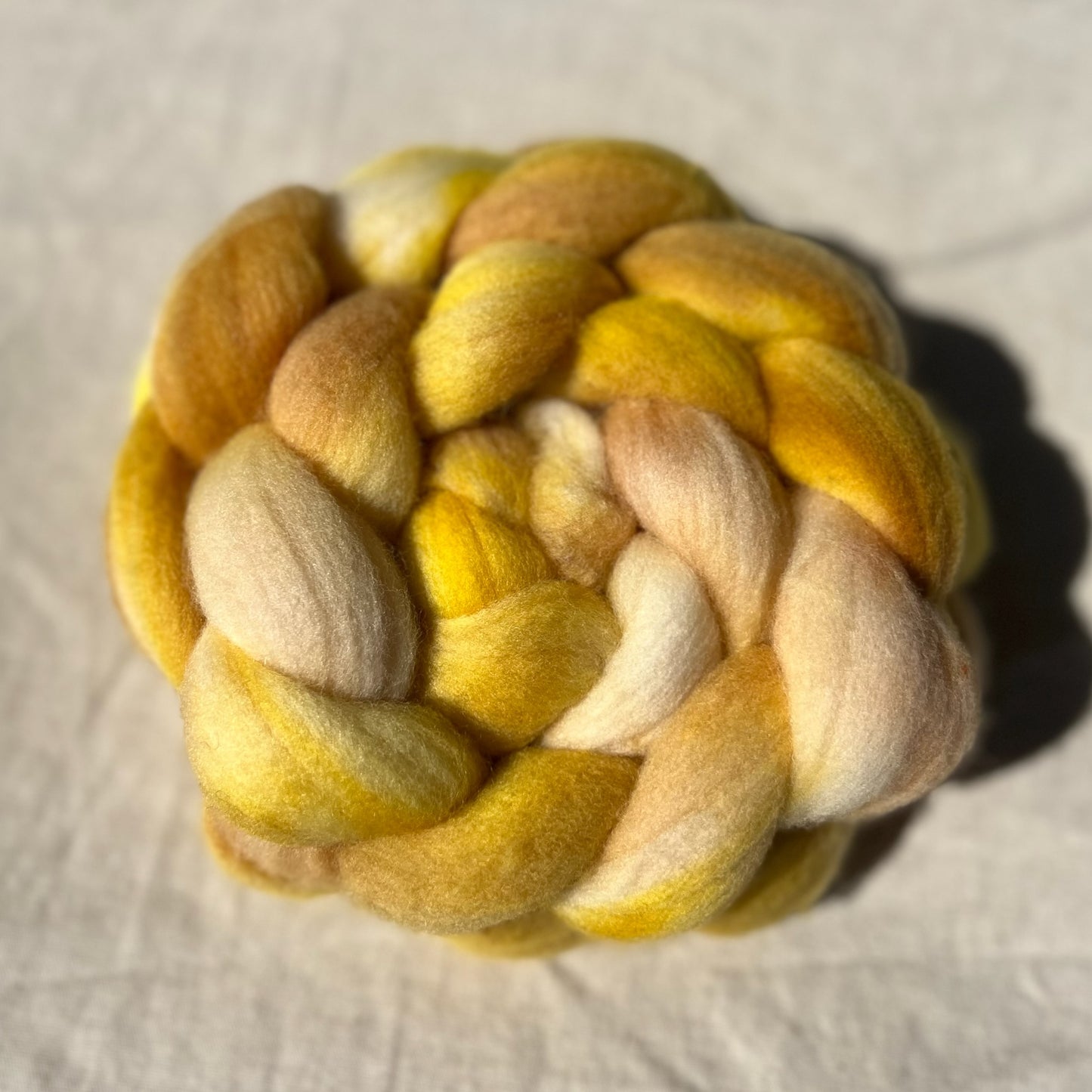 "Harvest Gold" 4 oz. Merino Combed Top