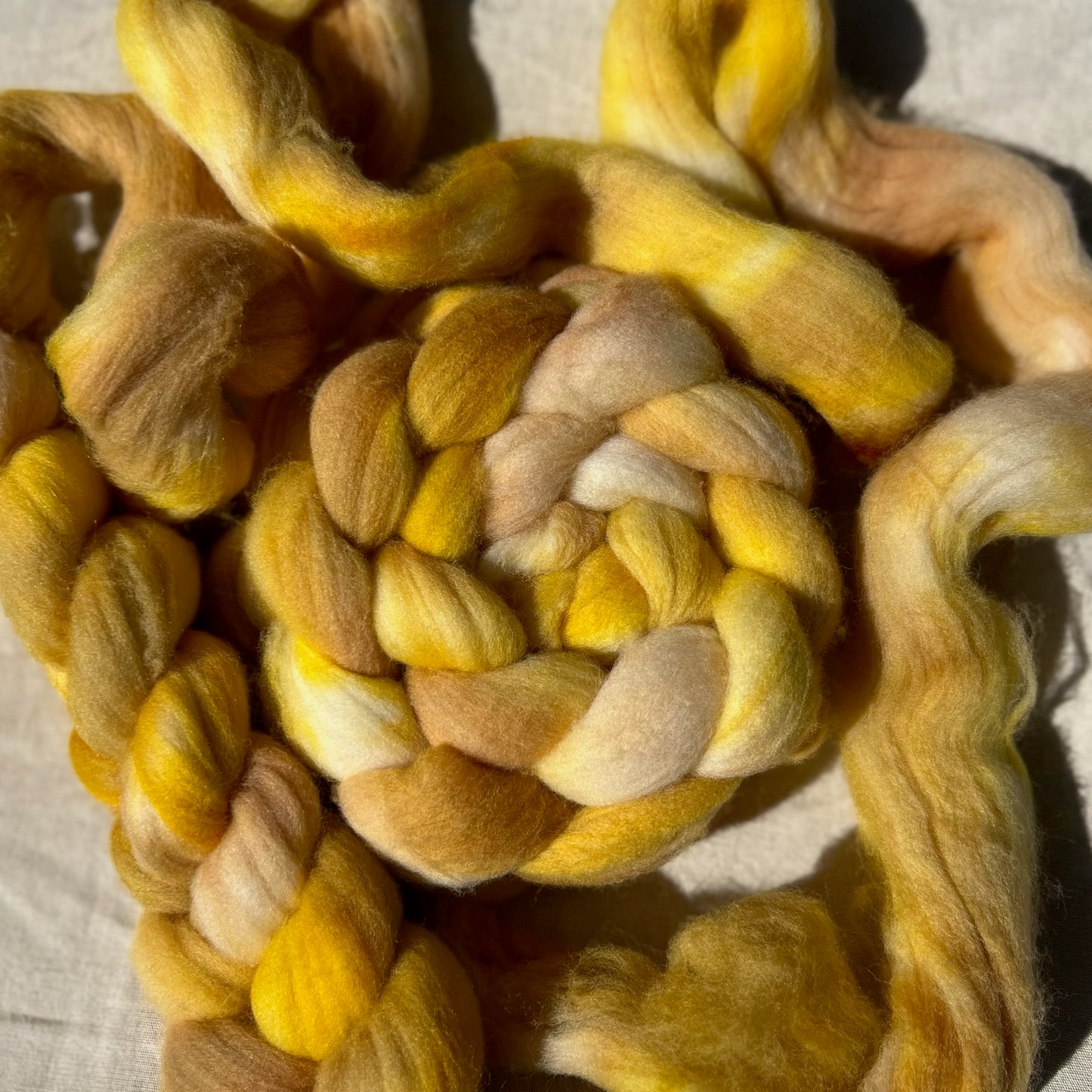 "Harvest Gold" 4 oz. Merino Combed Top