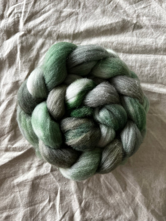 "Pine and Pebble" 4 oz. Merino Combed Top