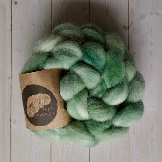 "Seaglass" 4 oz. Corriedale Combed Top