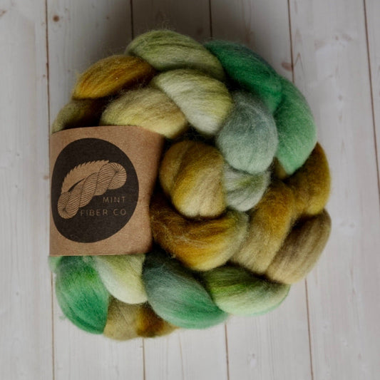"Moss & Honey" 4 oz. Merino Combed Top